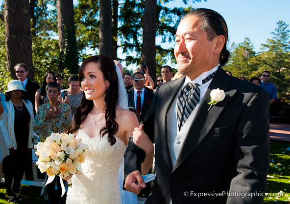 bride and father, hollins house