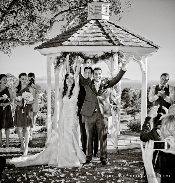 wedding ceremony photo, hollins house, santa cruz
